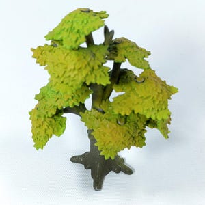 Vintage Bullyland Miniature Tree Set of 2 Handpainted Oak - Maple Scenery Models Made in Germany Eiche & Ahorn image 5