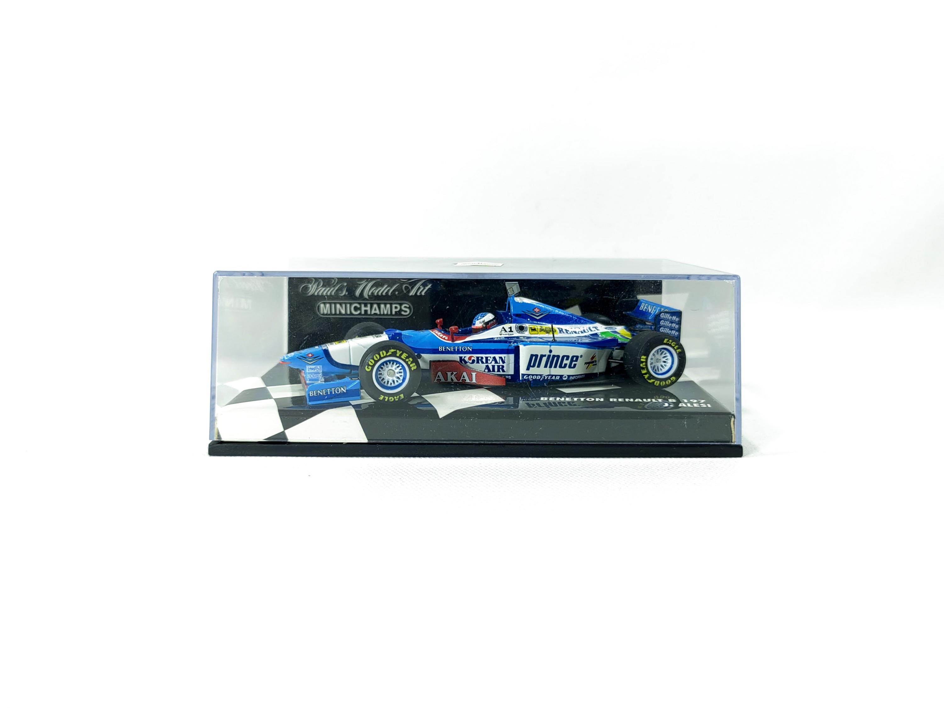 Voiture Miniature F1 Benetton Renault 1/18 - Modèle Minichamps Piloté Par Jean Alesi (occasion)