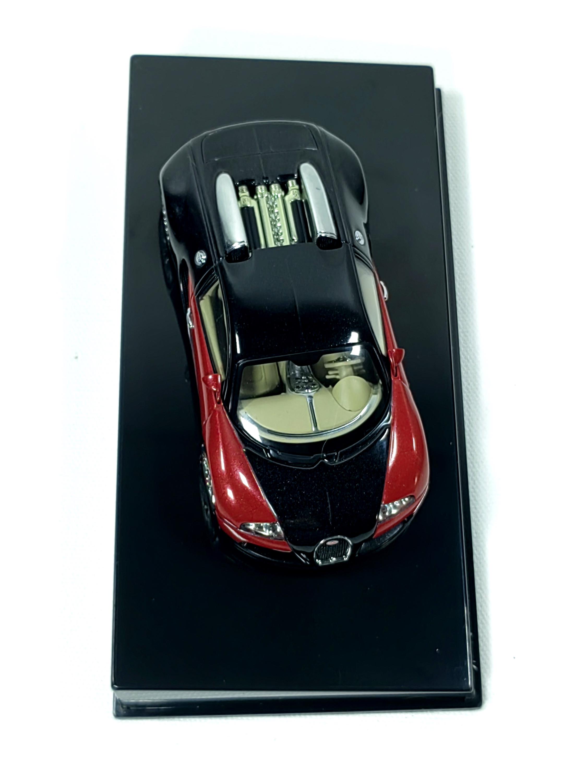 Rare 1:43 Bugatti Veyron EB 16.4 Black Red Diecast, Autoart