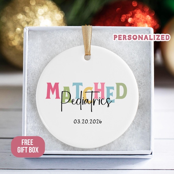 Match Day 2026 Ornament Personalized, Custom Match Day Gift, Medical Student Residency Match Day Gift, Future Doctor Gift, Med Student Gift