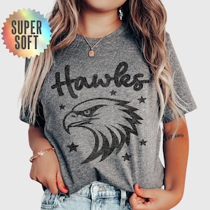 Hawks Shirt Hawks Tshirt Women&#39;s Hawks Tee Hawks Game Day Apparel Hawks Spirit Wear