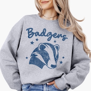 Badgers Sweatshirt Womens Badgers Game Day Badgers Crewneck Badgers Spirit Wear Badgers Mascot Top Badgers Sports Team Gear