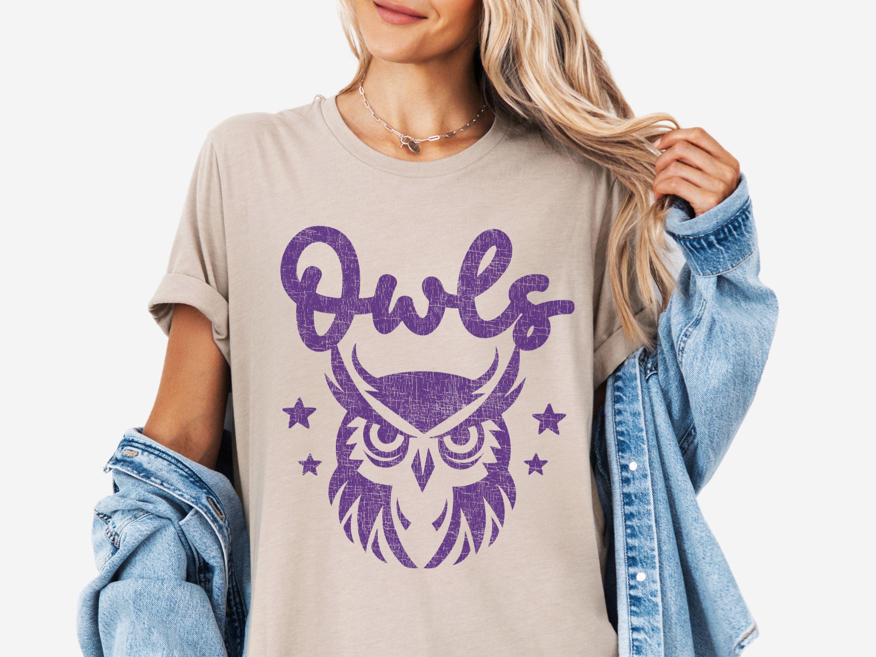 Owls Shirt Womens Owls Bella Canvas T Shirt Owls Game Day Tee Mommy and Me Owls Spirit Wear Owls Fam