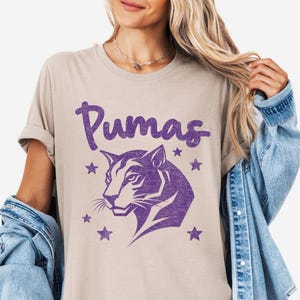 Pumas Shirt Womens Pumas Bella Canvas T Shirt Pumas Game Day Tee Mommy and Me Pumas Spirit Wear Pumas Family Tshirts