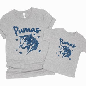 Kids Pumas Shirt Pumas Bella Canvas T Shirt Youth Pumas Game Day Tee Mommy and Me Pumas Spirit Wear Pumas Family Tshirts