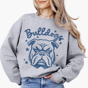 Bulldogs Sweatshirt Bulldogs Game Day Bulldogs Crewneck Bulldogs Spirit Wear Bulldogs Mascot Bulldogs School
