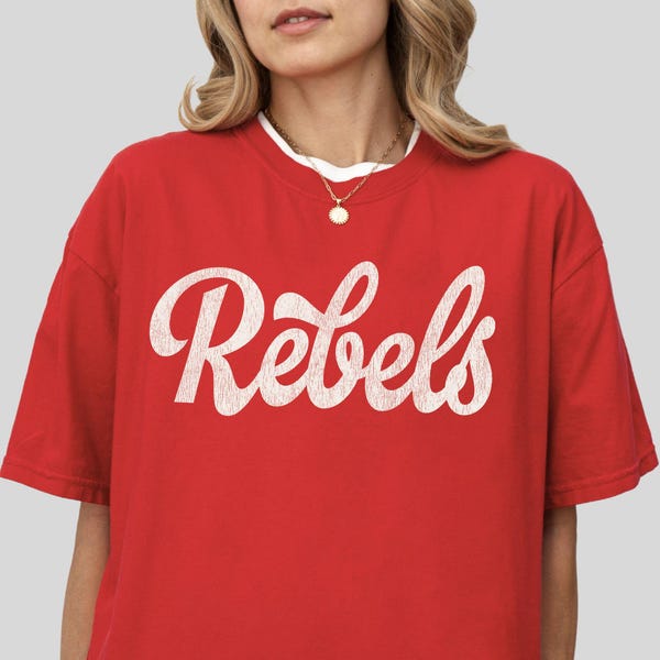 Rebels Shirt Rebels Comfort Colors Tshirt Rebels Game Day Tee for Women Rebels Spirit Wear