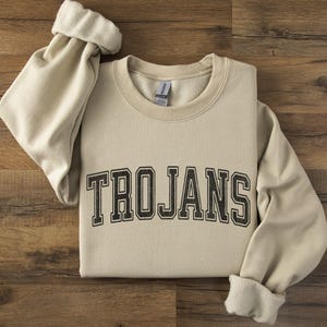 Trojans Sweatshirt Trojans Hoodie Trojans Game Day Trojans Crewneck Trojans Spirit Wear Trojans Team Trojans Mascot
