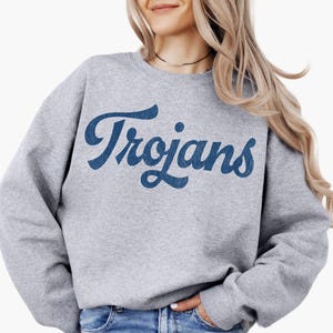 Trojans Sweatshirt Trojans Hoodie Trojans Game Day Apparel Trojans Spirit Wear Trojans School Mascot