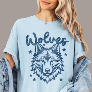 Wolves Shirt Wolves Comfort Colors Tshirt Wolves Spirit Wear Womens Wolves Game Day Tee Wolves Football