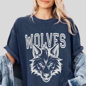 Wolves Game Day Shirt Wolves Comfort Colors Tshirt Wolves Tee for Women Wolves Kids T Shirt Wolves Spirit Wear