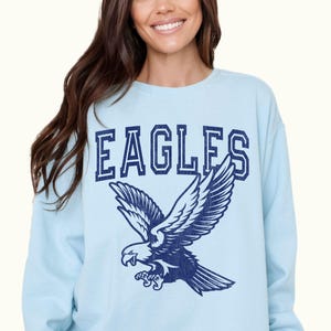 Eagles Sweatshirt Comfort Colors Eagles Comfort Colors Sweatshirt Eagles Crewneck Eagles Game Day Eagles Spirit Wear