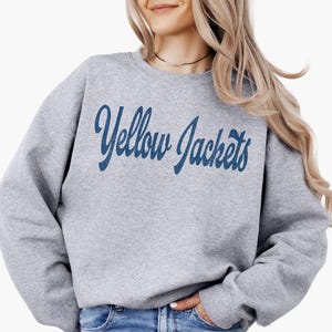 Yellow Jackets Sweatshirt Yellow Jackets Game Day Clothing Yellow Jackets Hoodie Yellow Jackets Spirit Wear Yellow Jackets Team Mascot
