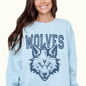 Wolves Sweatshirt Wolves Comfort Colors Shirt Womens Wolves  T Shirts Wolves Game Day Tee Wolves Wolves Spirit Wear Wolves Crewneck