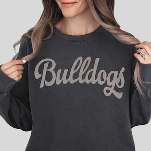 Bulldogs Comfort Colors Sweatshirt Bulldogs Sweatshirt Bulldogs Game Day for Women Bulldogs Crewneck