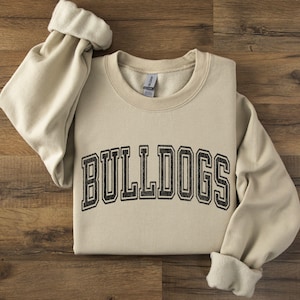 Bulldogs Sweatshirt Bulldogs Hoodie Bulldogs Game Day Bulldogs Crewneck Bulldogs Spirit Wear Bulldogs Team Bulldogs Mascot