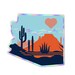 Heart of the Desert : 3" Holographic Detailed Vinyl Sticker