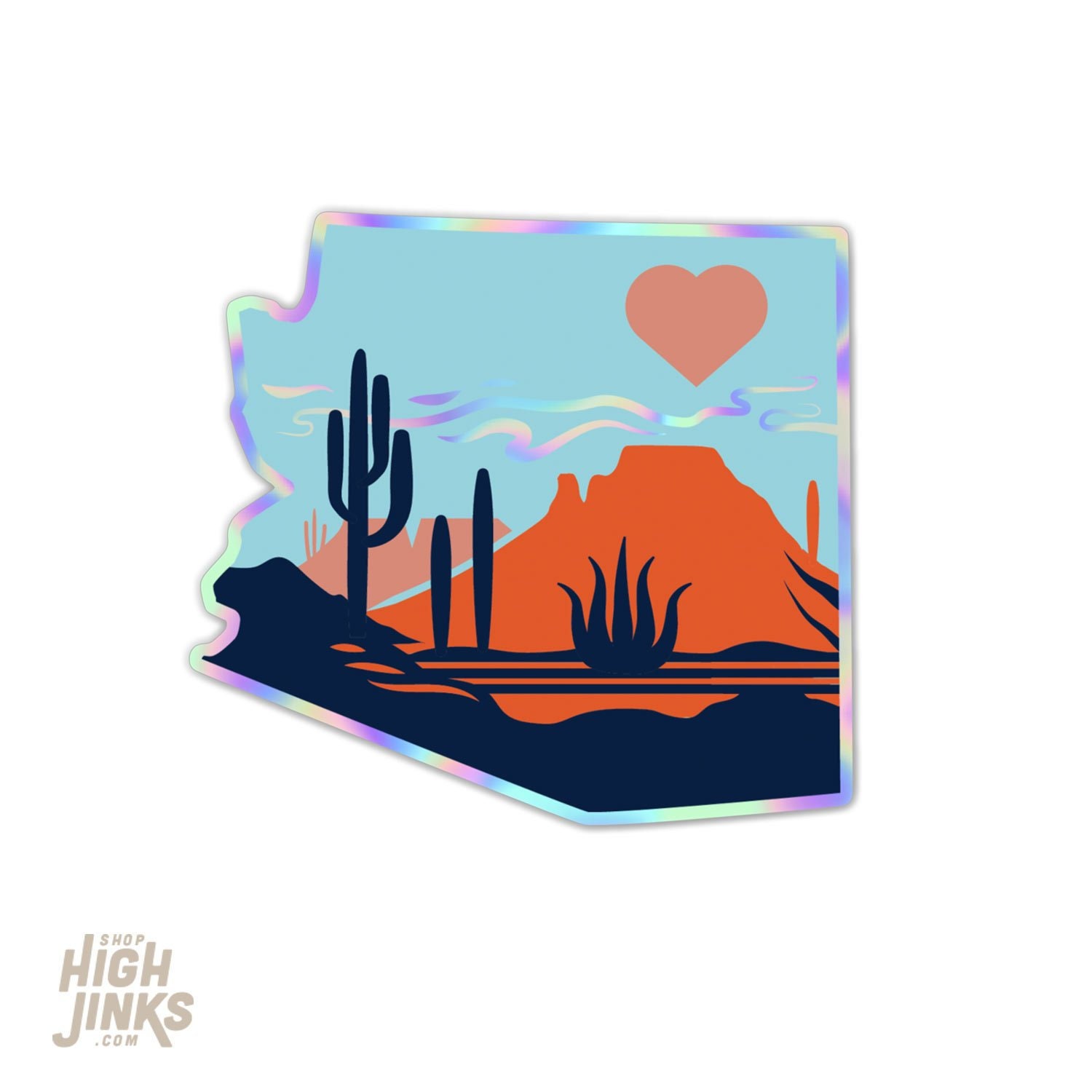 Heart of the Desert 3 Holographic Detailed Vinyl Sticker