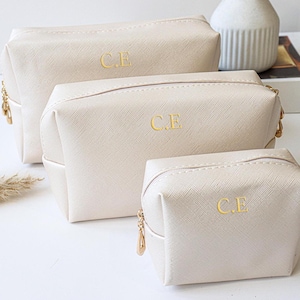 Bolsa de maquillaje personalizada, bolsa de maquillaje con monograma personalizado, regalo para nueva mamá, bolsa de dama de honor, bolsa de cosméticos personalizada, bolsa de maquillaje tipo clutch, regalos de Navidad
