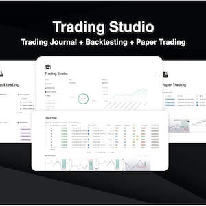 Trading Studio / Registro delle negoziazioni + Backtesting + Paper Trading / Per Forex Cripto Opzioni Mercato azionario / Meglio di Excel e Fogli Google
