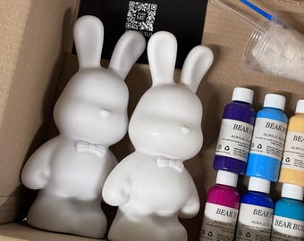 Twin Set BearBuild fluid Bunny Art Creator Kit | Home Activity | Gift Set