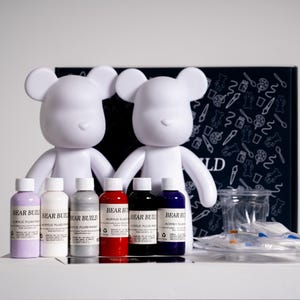 Kit per la creazione artistica di orsi fluidi BearBuild, set gemellare per una serata romantica / Attività per la casa / Set regalo / Attività di coppia