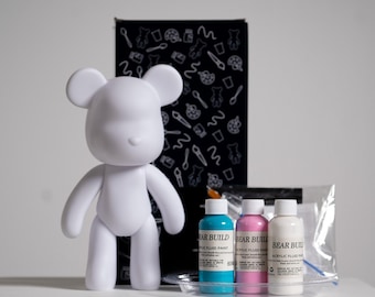 BearBuild Fluid Bear Art Creator Kit | Gift Box | Solo Painting | Diy Kit