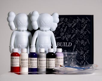 Twin Set BearBuild KAWS Edition fluid Art Creator Kit | Home Activity | Decoration