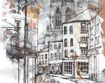 Low Petergate, York, Limited Edition Glicee Print