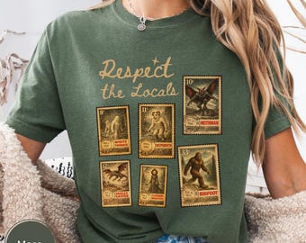 Mothman Shirt, Comfort Colors Cryptid Shirt, Folk Horror, Weird Creepy Meme Shirt, Respect The Locals, Gift For Him, Gift For Her