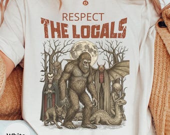 Mothman Shirt, Comfort Colors Cryptid Shirt, Folk Horror, Weird Creepy Meme Shirt, Respect The Locals, Gift For Him, Gift For Her