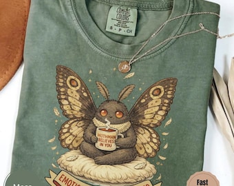Mothman Shirt, Comfort Colors Cryptid Shirt, Folk Horror, Weird Creepy Meme Shirt, Respect The Locals, Gift For Him, Gift For Her