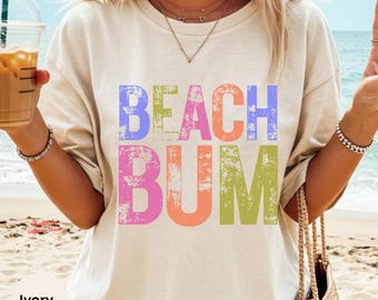Beach Bum-shirt, Comfort Colors®, Salty Summer-T-shirt, Ocean Lover Apparel