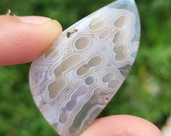 Terarium cloudy agate cabochon | moss agate | super top grade pattern