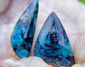 Top grade blue chrysocolla spederwebb copper pairs | nice to have | copper chrysocolla