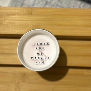 Customised secret message candles