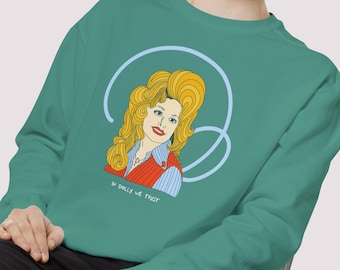 Dolly Parton unisex comfortkleuren sweatshirt met ronde hals