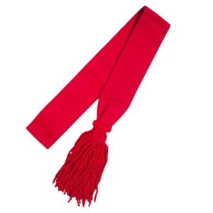 Red British Army Sash - Traditional Military Ceremonial Dress Accessory - High-Quality Wool Blend Sash