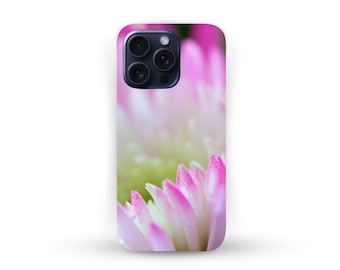 Funda para teléfono con diseño de dalias florales, resistente, diseño de flores rosas, regalo para amantes de la naturaleza, bonita funda para móvil, funda MagSafe con foto original, regalo para mamá