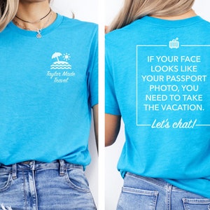 Personalized Travel Agent Shirt Custom Travel Advisor T-Shirt Travel Tee Gift for Travel Agent Advisor Travel Agency TShirt  Mom Wife Gift