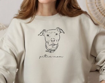 Pittie Mom Sweatshirt, Pitbull Mom Sweatshirt, Shirt for Pitbull lovers.