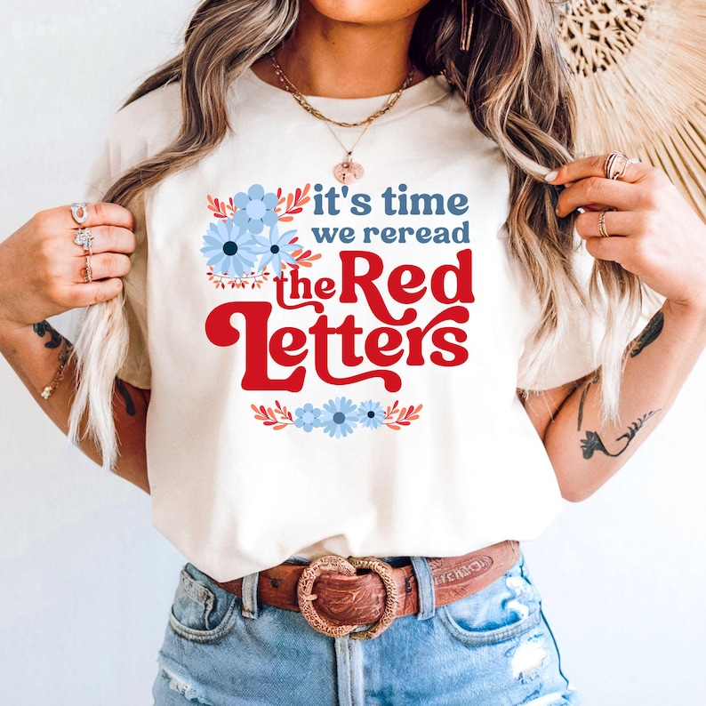 The Red Letters Shirt, Christian Tshirt, Human Rights Tee, Christianity ...