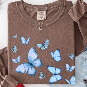 Butterfly Long Sleeve Tshirt - Etsy