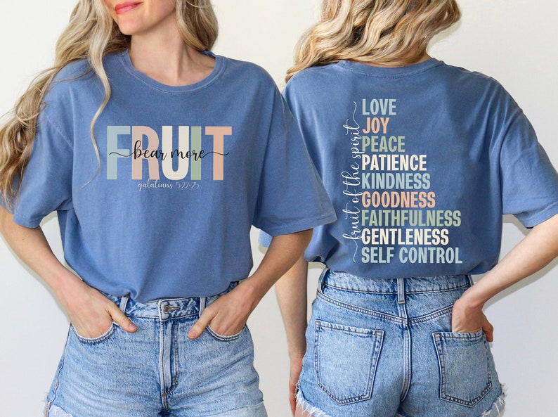 Christian Shirt Fruit of the Spirit Shirt Bible T Christian Gift ...