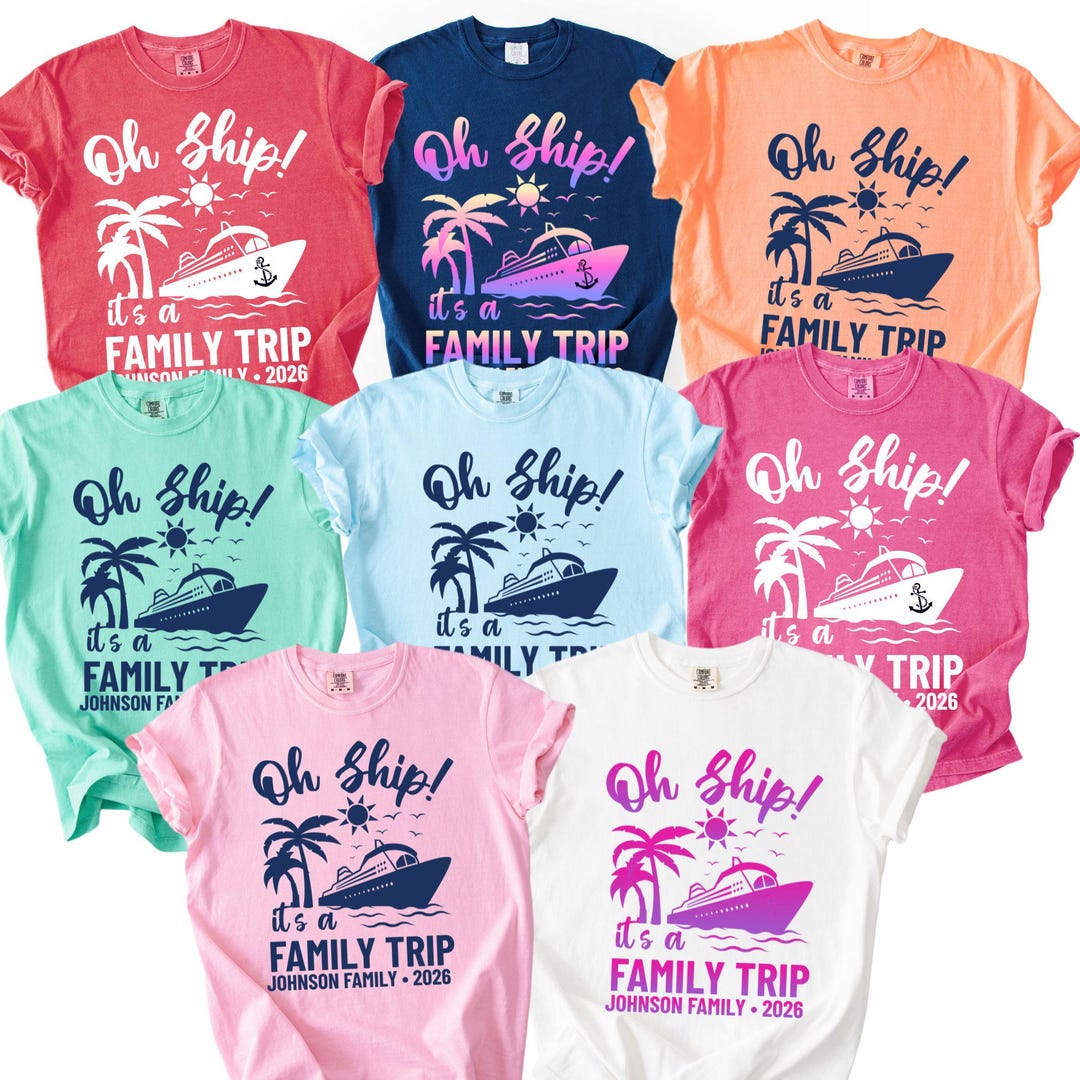 Oh Ship It's a Family Trip Shirt, Group Cruise Tee, Personalized ...