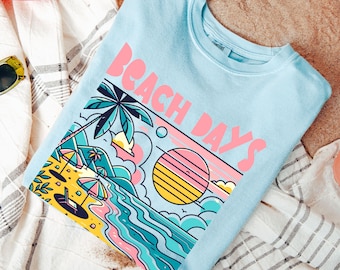 Camiseta de playa Comfort Colors®, camiseta retro para días de playa, camiseta de vacaciones, camiseta de verano, camiseta para vacaciones en la playa, camiseta para viaje de chicas, regalo para mamá