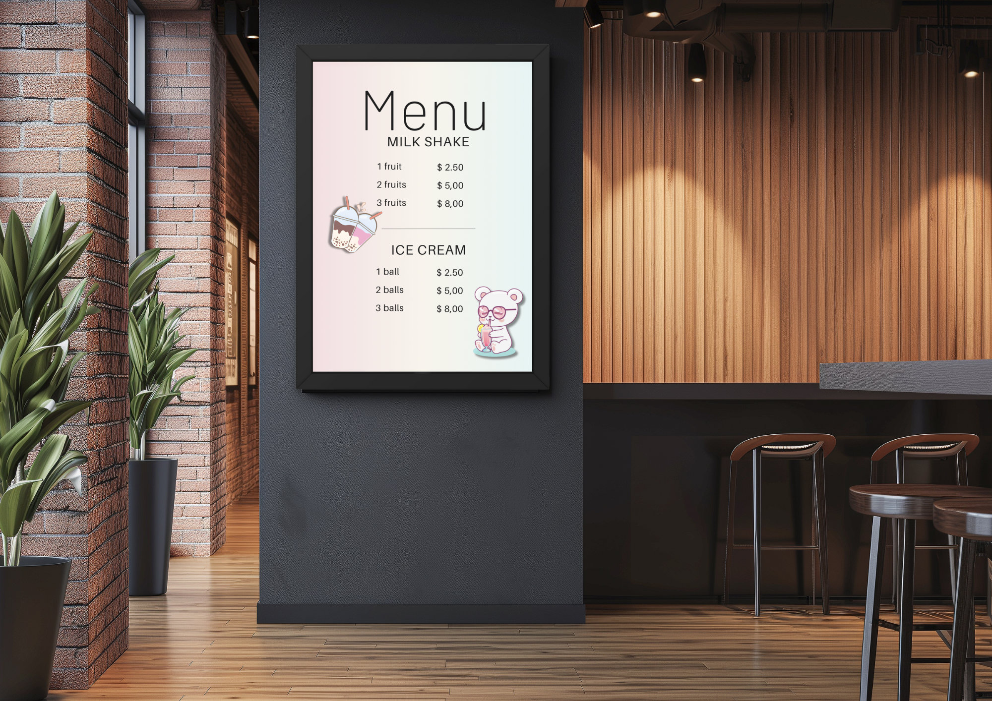 Ice Cream Menu Template, Ice Cream Menu - Etsy