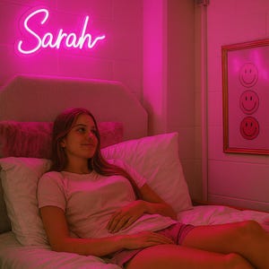Custom Dorm Name Neon Sign – Personalized College Wall Decor, LED Room Light for Dorm, Back to School Gift, Custom Neon Sign for Students