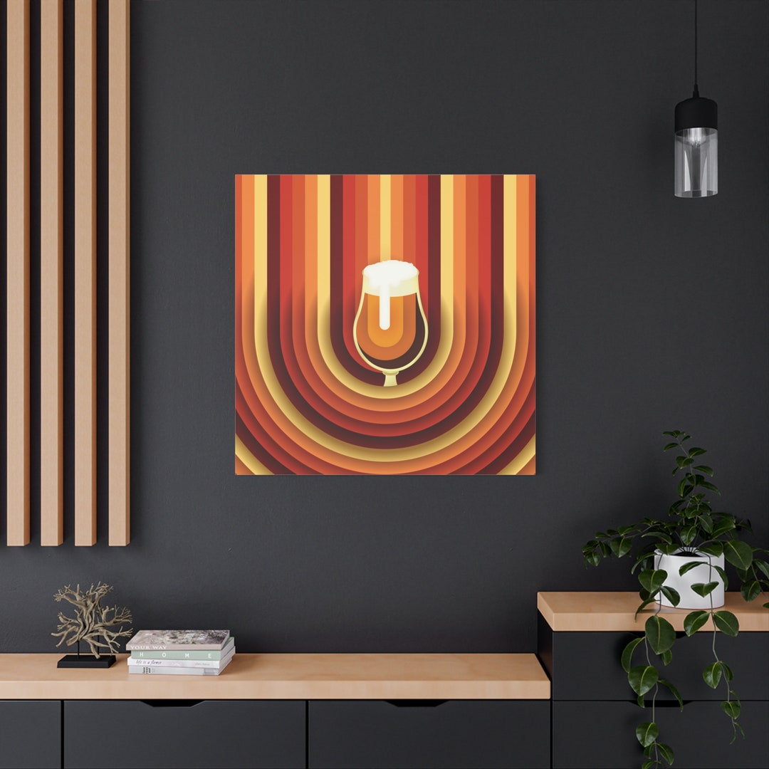 Bold Geometric Beer Design Matte Canvas by Kleschbunt Geometric ...
