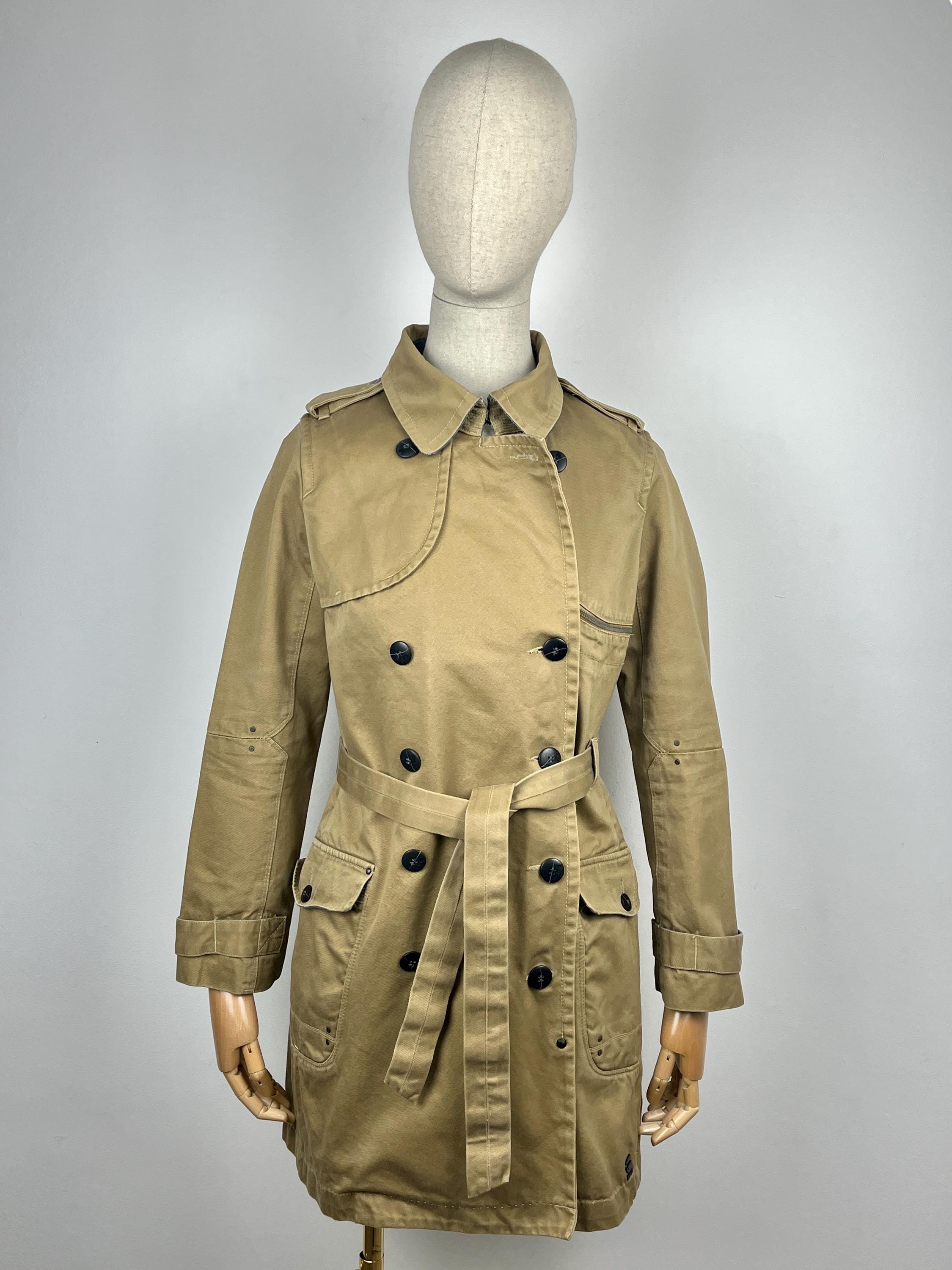 G-STAR RAW DELINE MAC TRENCH Mサイズ G-star RAW Vintage Beige Correctline CL Bardot Trench Coat Women's